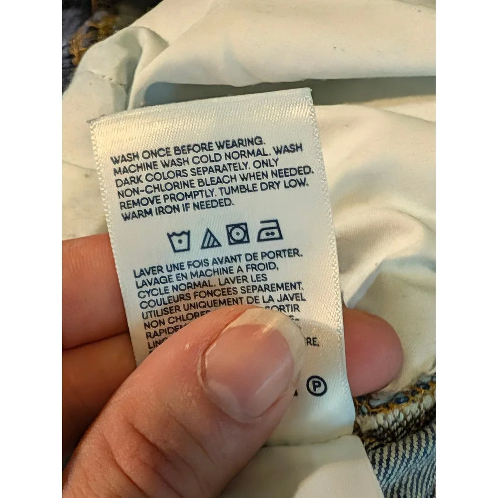 Lands End Kids Iron Knee Pull On Jeans Medium Wash Blue Size L 10H-12H 521852